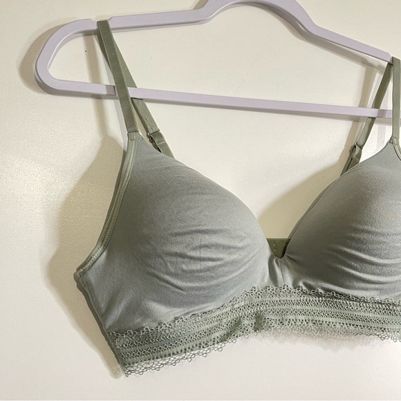 Lucky Brand Women’s Sage Green Feminine Lace Padded Bra Size 36C - Picture 3 of 6